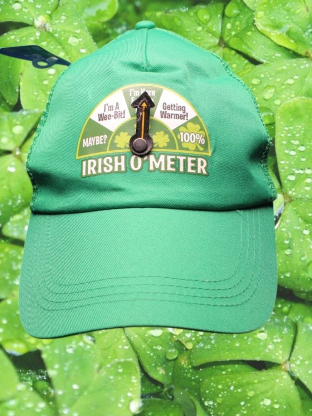Irish O'Meter Green Truckers Hat Snapback Cap St Patrick's day
